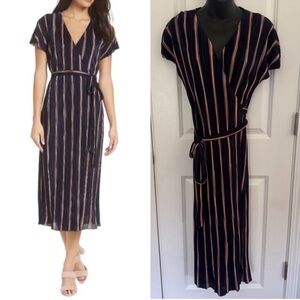 Charles Henry Midi Wrap Dress
